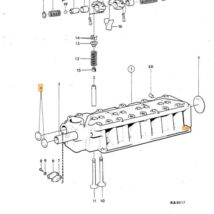 Volvo Ventilführung B20+30 Auslassventil Volvo teil nr 419653