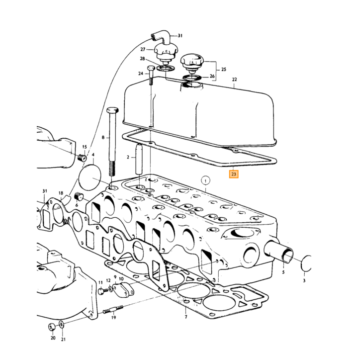 Volvo Dichtung Ventilabdeckung B18+B20 für Volvo rubber Volvo teil nr 419678GUM