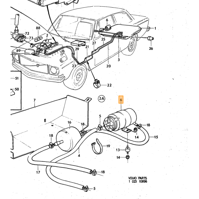 Volvo Kraftstoffpumpe Kraftstoffpumpe P1800E+P1800ES +140+164 B20E+B30E+F elektrisch(241723) 0 580 464 007 NOS Volvo teil nr 460900