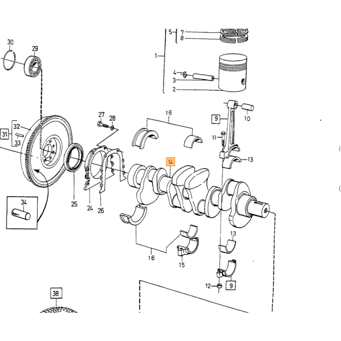 Volvo BEARING BUSHING Volvo teil nr 463360