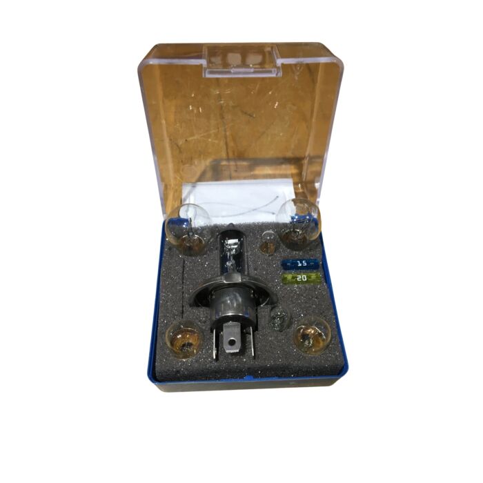 Volvo Ersatzlampenset 6 Volt mit H4 Halogenlampe und P43t Anschluss, Volvo Teilenummer 550622