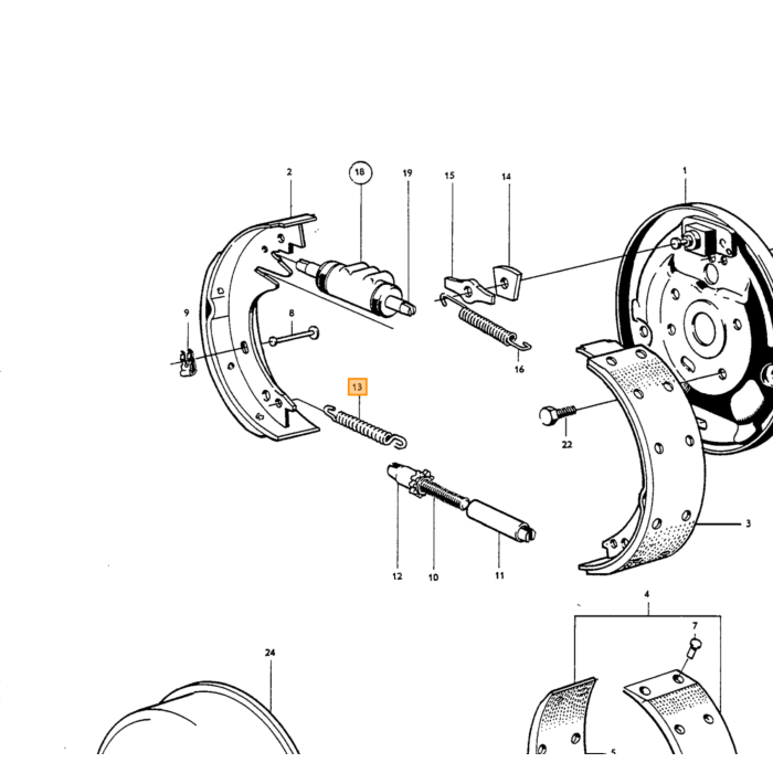 Volvo Bremssatz Quadrant PV444+PV445 links NML Volvo teil nr 651926