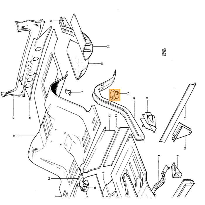 Volvo Support für Handbremse Amazon alle LHD Volvo teil nr 653580