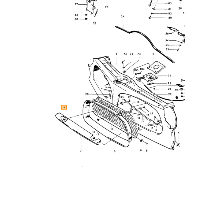 Volvo Blech Amazon Kühlerbügel für untere Volvo teil nr 654067