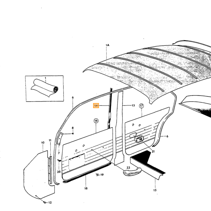 Volvo Türpfosten Gummi Amazon Kombi (vertikal) 4 Stück pro Fahrzeug erforderlich 92509 Volvo teil nr 654269