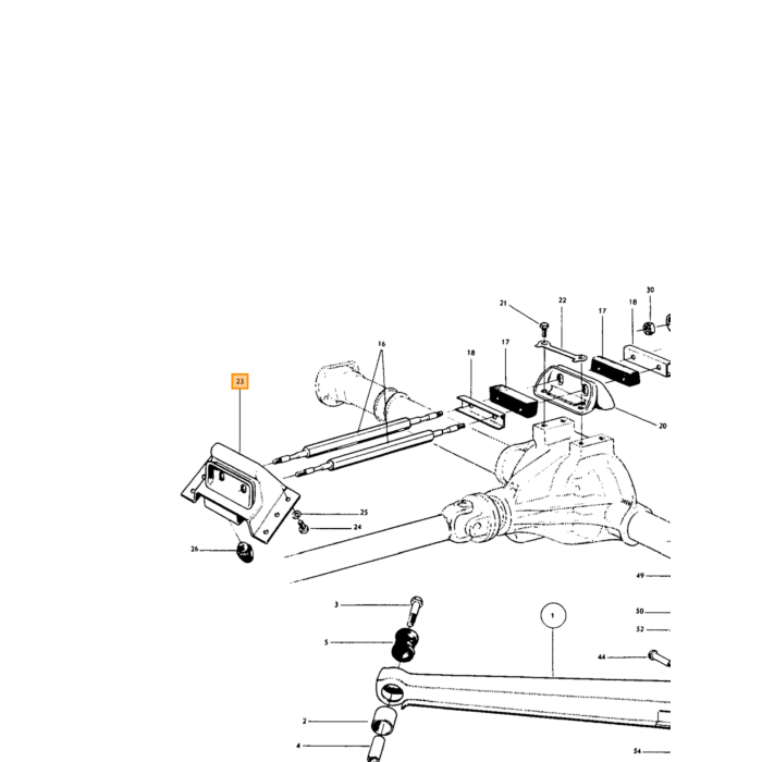 Volvo Hinterachse Chassis Montagestütze vordere PV 544 PV444 Volvo Teil Nr 655506