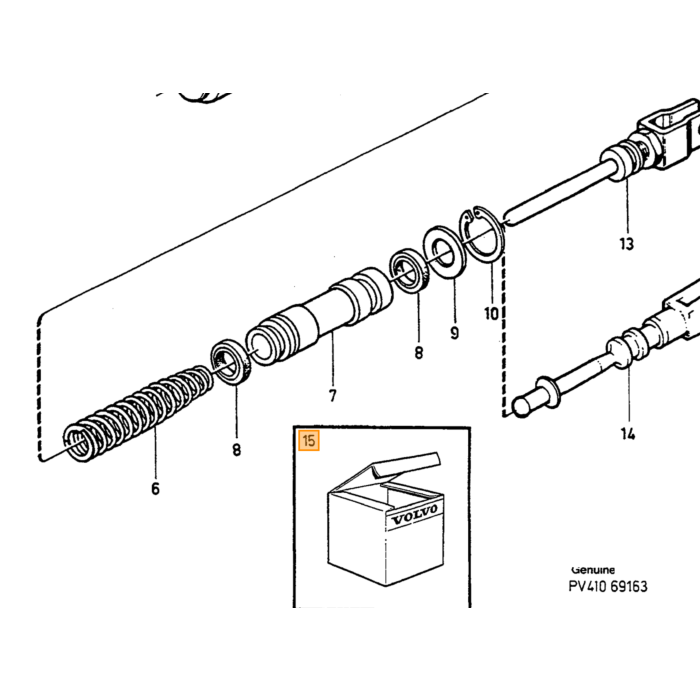 Volvo Gummikappe Bremsentlüfter + Schmiernippel Volvo teil nr 656456