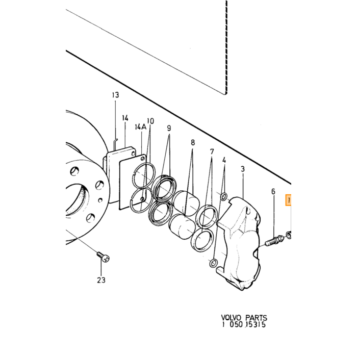 Volvo Gummikappe Bremsentlüfter + Schmiernippel Volvo teil nr 656456