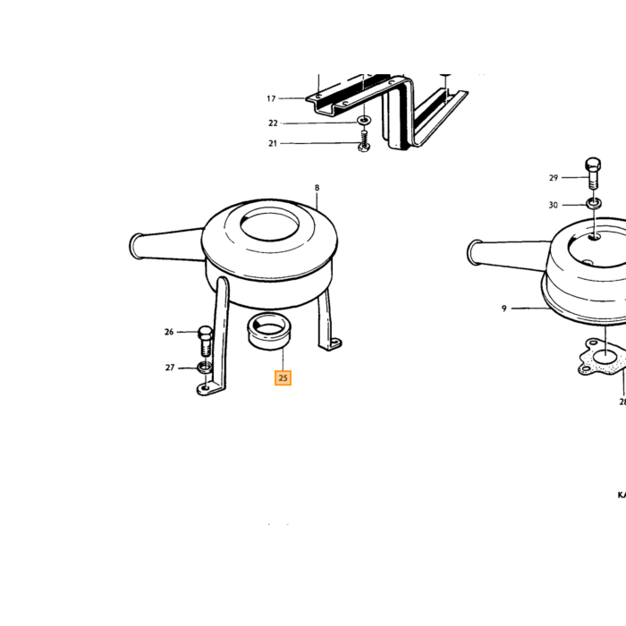 Volvo Gummiring Zenith Vergaser zwischen Vergaser und Luftfilter Volvo teil nr 656871