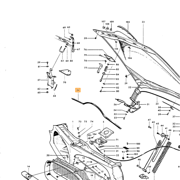 Volvo Gummihaube Amazon über Kühler -1965 Volvo teil nr 657986