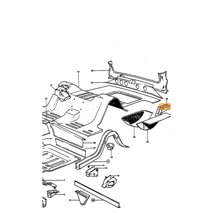 Volvo Blech Amazon Heckscheibe 2-türig links Volvo teil nr 659445