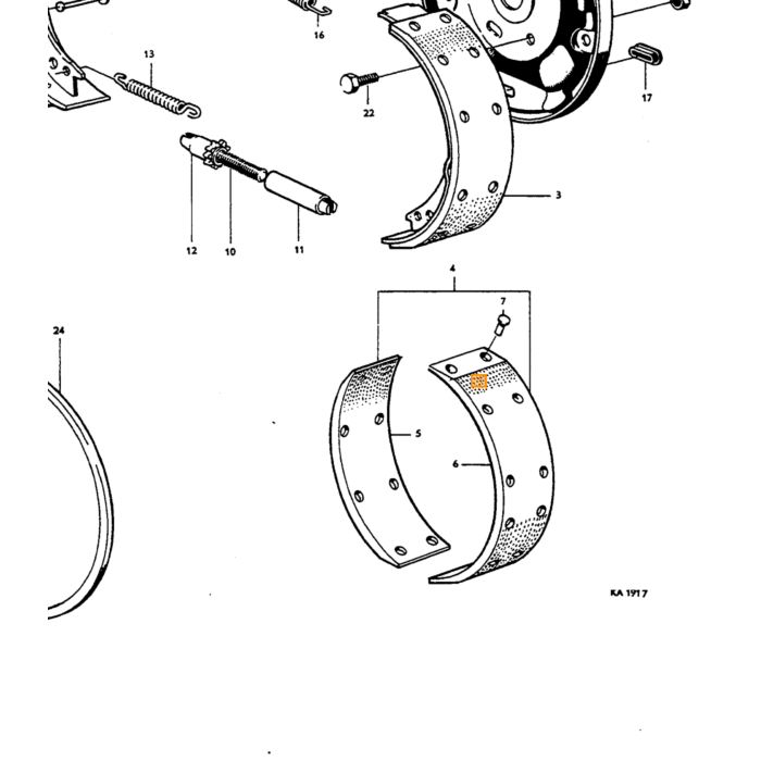 Volvo Bremse Guide Pin Bremsbacke PV + Duett + Amazon-1964 (45 mm) Volvo teil nr 659663
