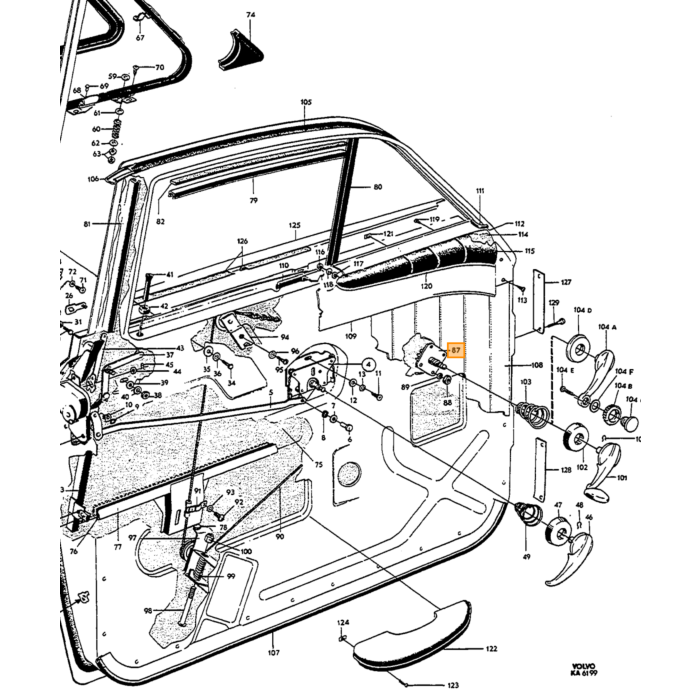 Volvo Fensterkettenrad Amazon links P120 -142425 P130 -44089 Volvo teil nr 660337