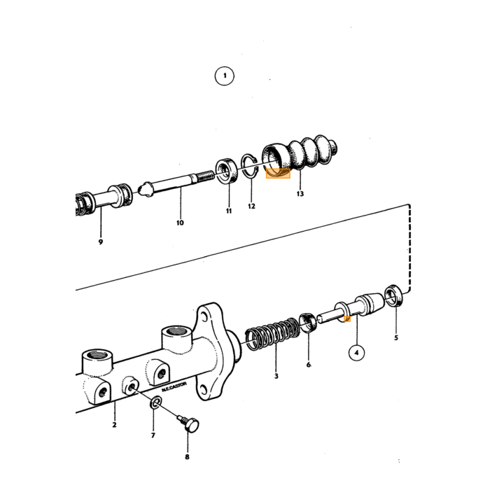 Volvo Handbremsenhalter (an der Stange) Amazon Volvo teil nr 660651