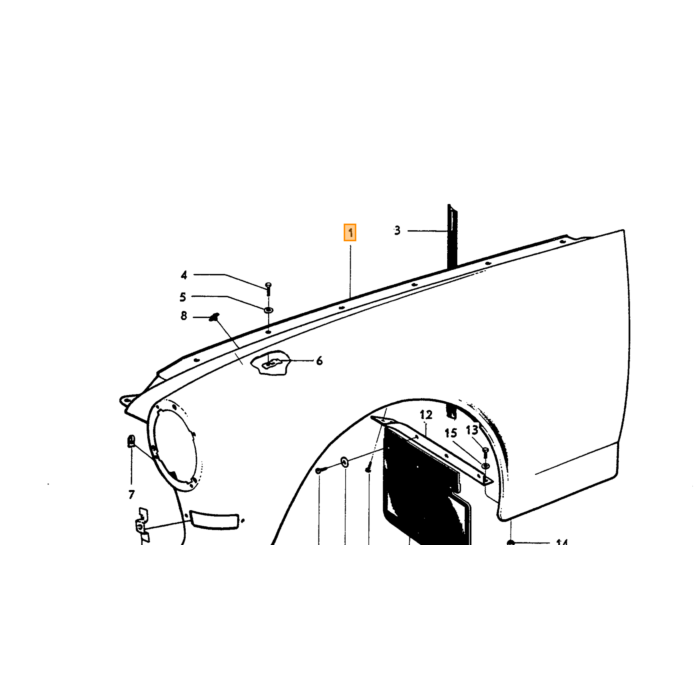 Volvo Blech Amazon Kotflügel vorne rechts Kotflügel Volvo teil nr 661925