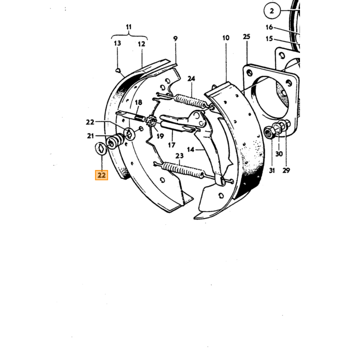 Volvo washer for spring 659664 662505 Volvo teil nr 662507