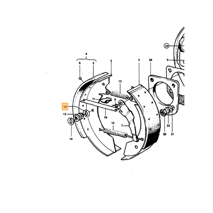 Volvo washer for spring 659664 662505 Volvo teil nr 662507