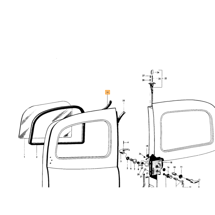 Volvo Gummi-Hecktür Duett um Tür und Reserveradablage pro Meter (13 Meter pro Auto erforderlich) Amazon alter Typ Volvo teil nr 662706