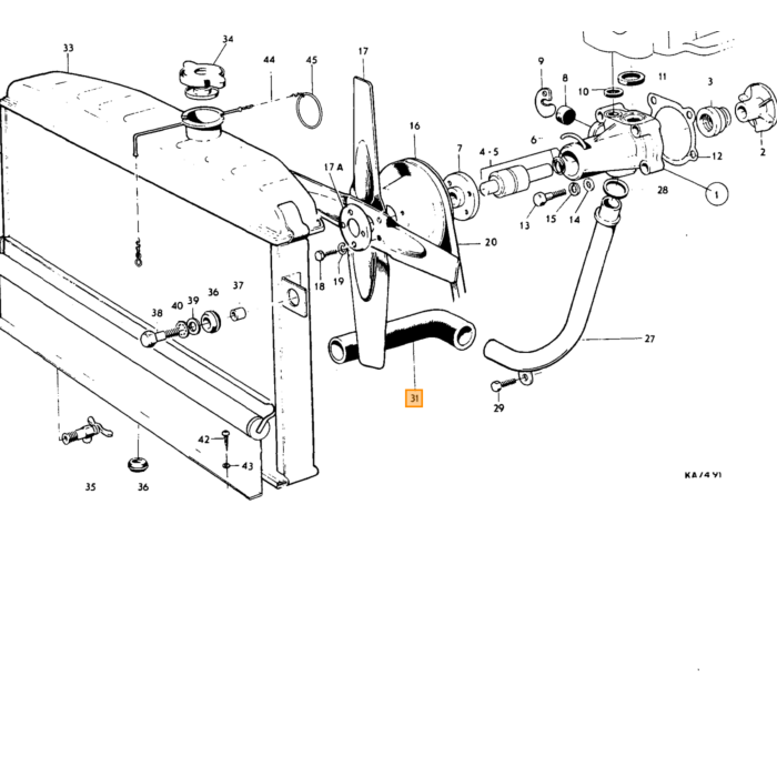 Volvo Kühlerschlauch PV555+Duett+Amazon B18 -1966 oben oder unten offenes System 273189  653374  653574  660096  663030  663031  89684 Volvo teil nr 663031