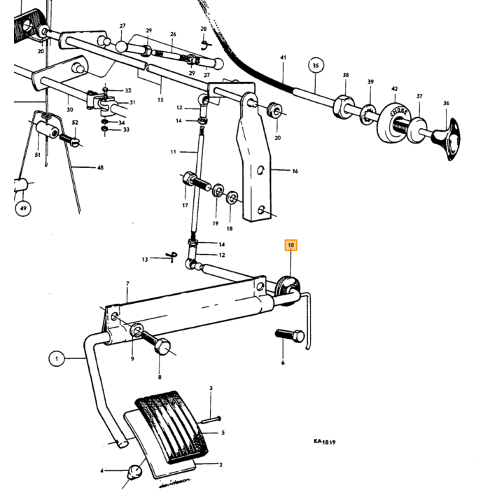 Volvo Gummitülle Gasstab Amazon+P1800(carb) P1800 S Volvo teil nr 663052