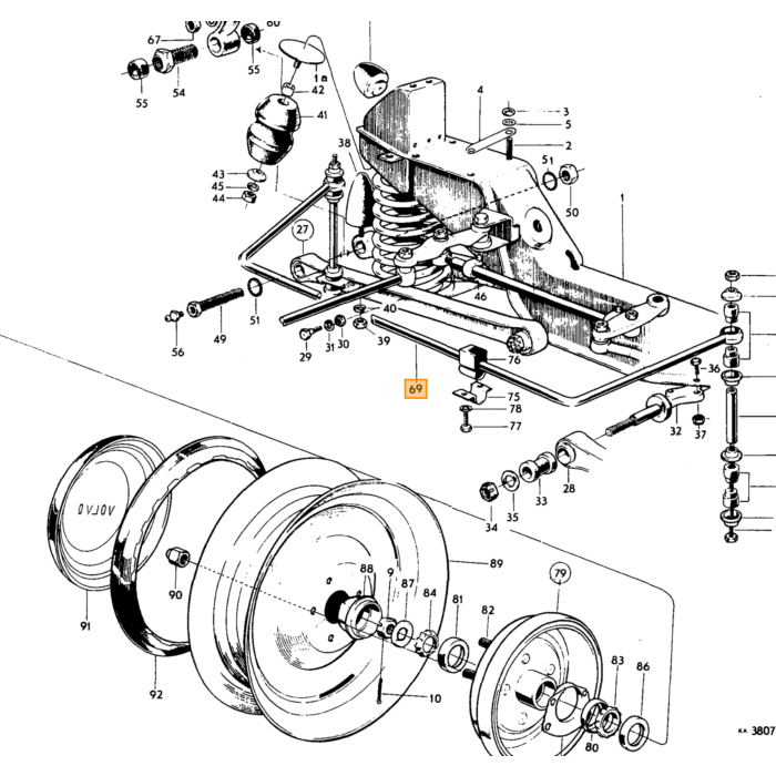 Volvo STABILISATORSTANGE VORDERSEITE pv Volvo Teil Nr 663129 Produkt