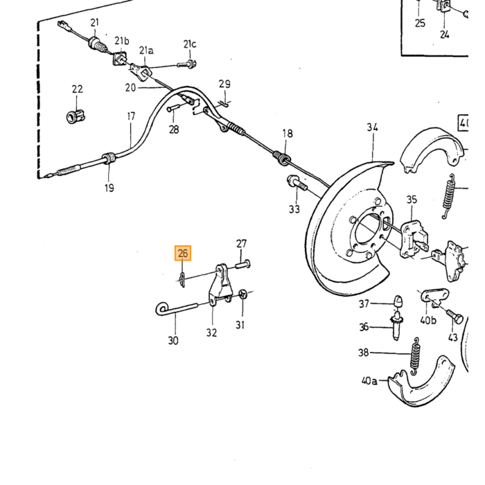 Splitplen Handbremse und Girling Montageset Handbremskabel 140 164 240 260 740 760 780 940 s90 V90 V70 V70XC für Volvo