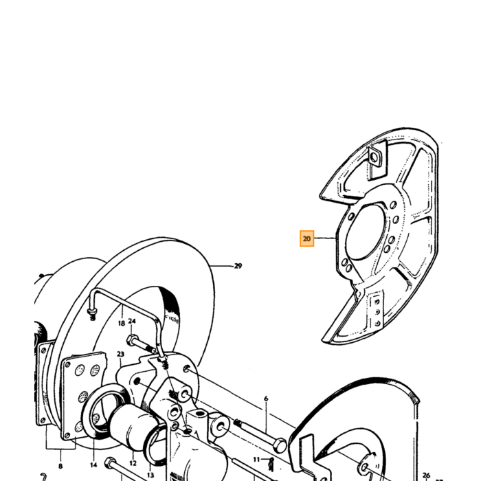 Volvo Feder Bremsbacke oben PV544+Duett -1969 Amazon+P1800-1963 Volvo teil nr 667160