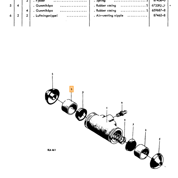 Volvo Deckel für Vorratsbehälter-Hauptbremszylinder 673766 Volvo teil nr 667360