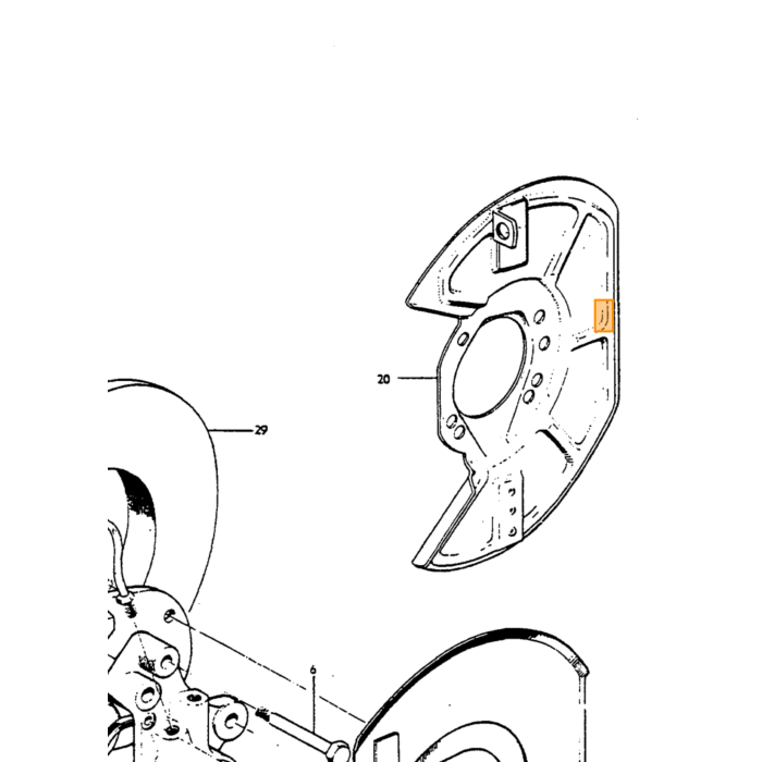 Volvo Bremsträger Amazon+P1800 B18 vorne links Volvo teil nr 668333