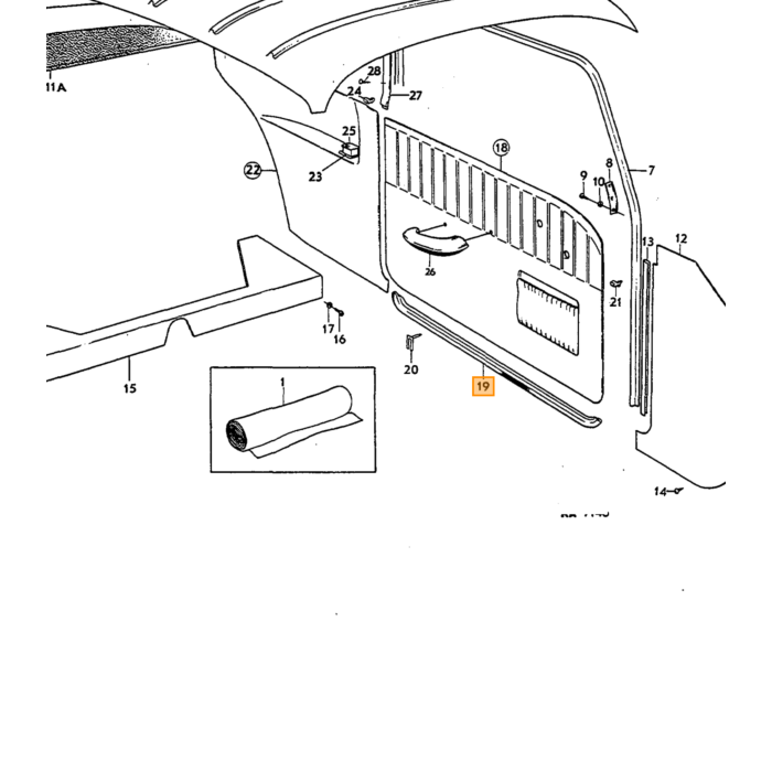 Volvo Polsterung P1800 Armlehne rot nicht mehr lieferbar nur schwarz pro Paar Volvo teil nr 669185