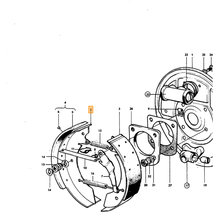 Volvo Bremszylinder Hinterrad Amazon B18+P1800 22 2mm Einzelbremsanlage ohne Bremsdruckbegrenzer Volvo teil nr 670404