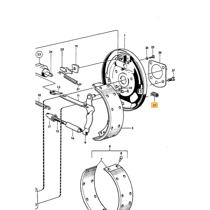 Volvo Bremszylinder Hinterrad Amazon B18 25 4mm (mit Limiter) Volvo teil nr 671216