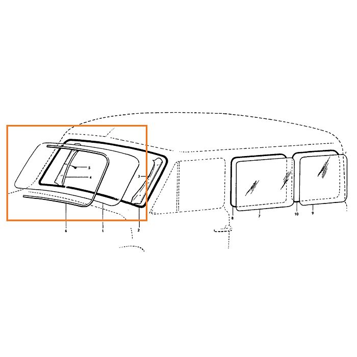 Ruit PV544+Duett für getöntes Glas 671887 für Volvo