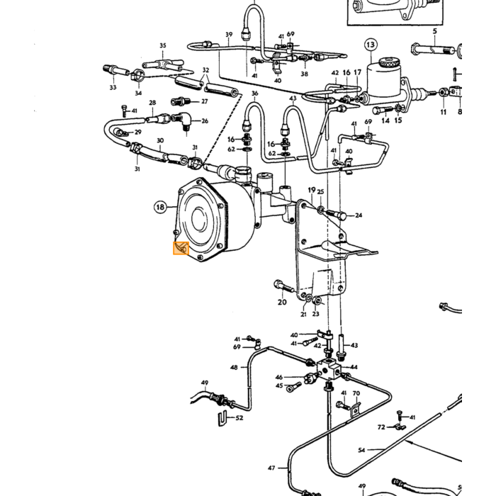 Volvo Bremse Druckbegrenzer Amazon + P1800 mit Bremskraftverstärker 1 krets Bremssyste Volvo teil nr 671894