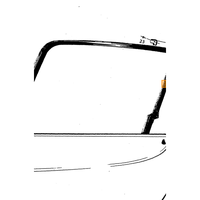 Volvo Gummi-Lüftungsfenster P1800 rechts Fahrgestellnummer 10.000+ Volvo teil nr 673460