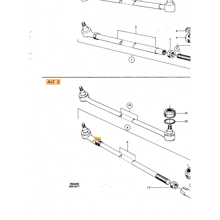 Volvo Mounting  Control arm Front axle Control arm  upper Volvo teil nr 675098