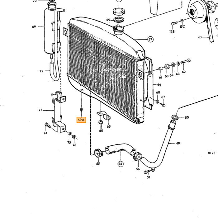 Volvo Gummi Kühlerdeckeldichtung 45mm B18+B20+B30 (Dichtung) Volvo teil nr 676553