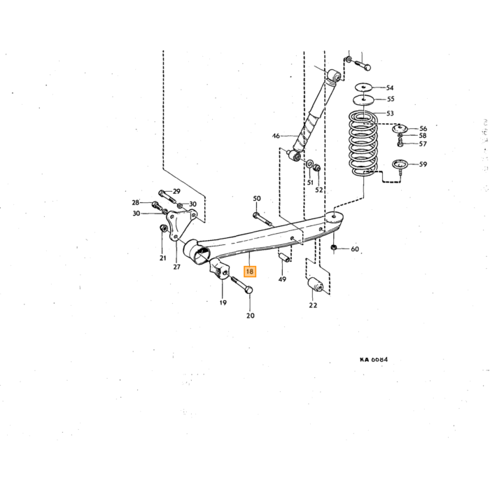 Volvo Querlenker hinten 140 142 144 145 -1970 kurze Version HH 55cm 675260 Volvo teil nr 679451