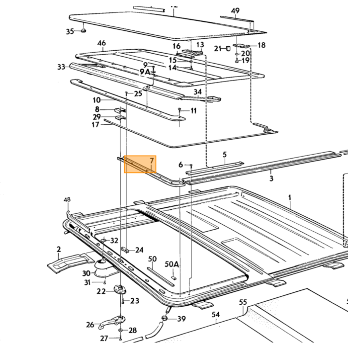Volvo Guide Rail  L.H. Volvo teil nr 680961
