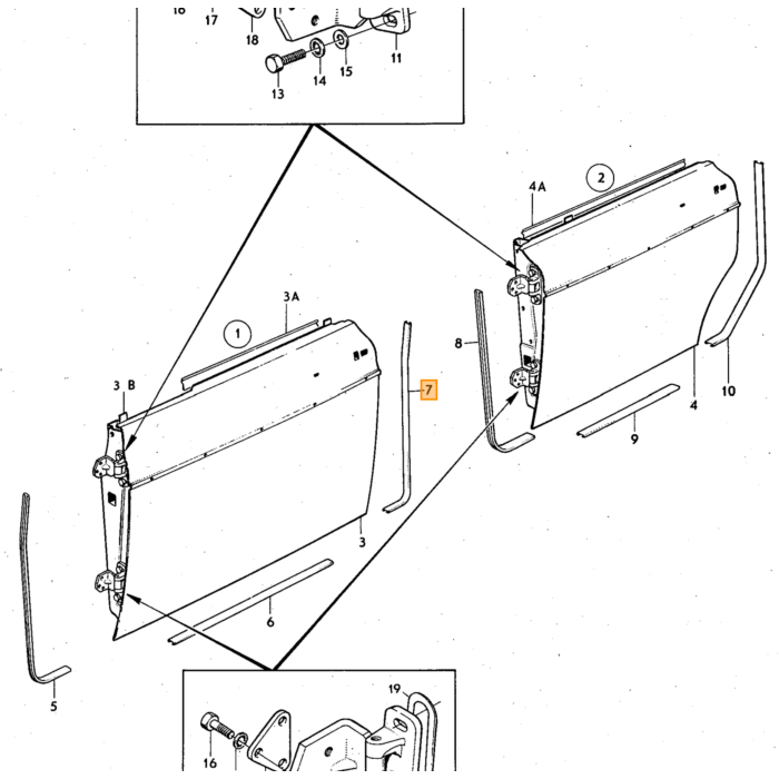 Volvo Guide Rail  L.H. Volvo teil nr 680961