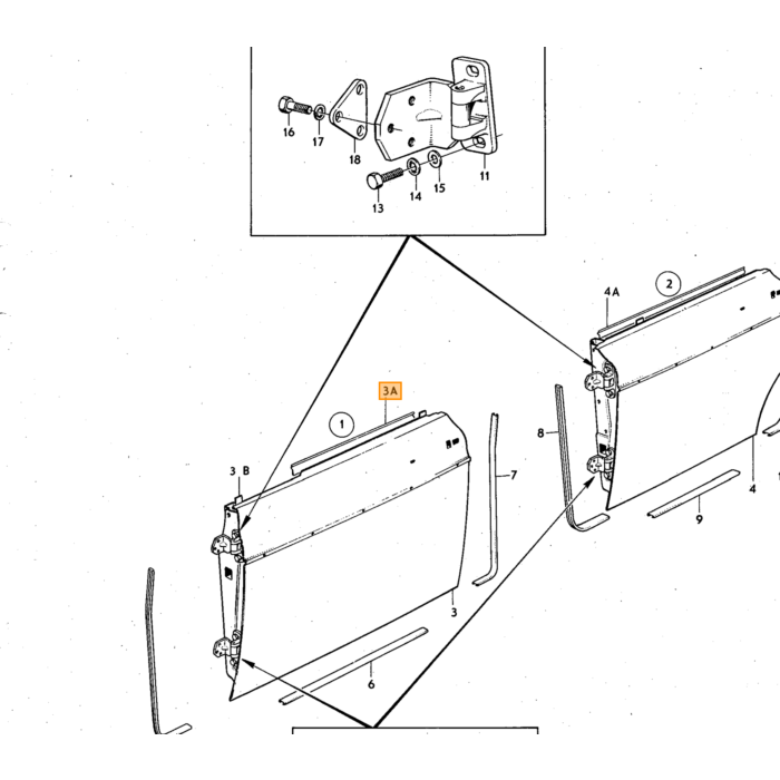 Volvo Guide Rail  L.H. Volvo teil nr 681091