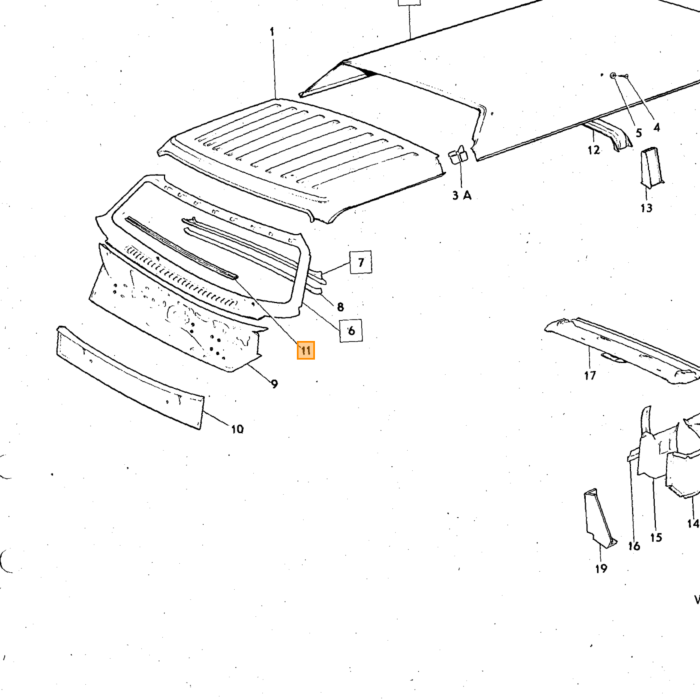 Volvo Guide Rail  R.H. Volvo teil nr 681092