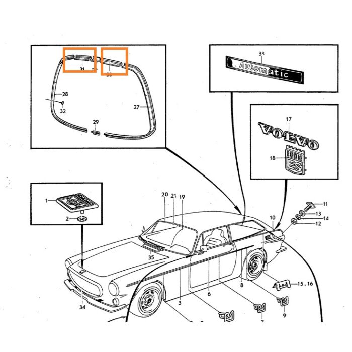 Volvo Trim Moulding  L.H. Volvo teil nr 682624