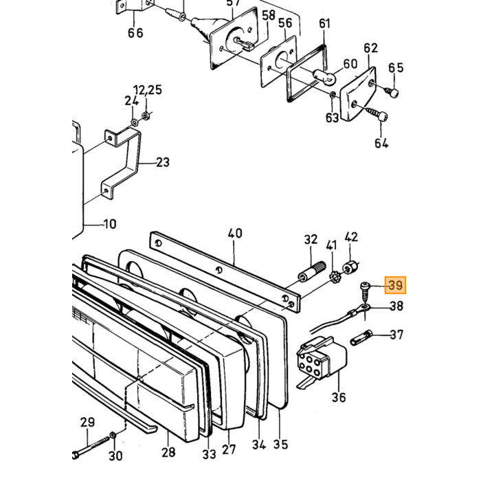 Volvo Passender Lampenhalter Seitenbeleuchtung P1800+140+164 nicht mehr lieferbar Volvo teil nr 682775