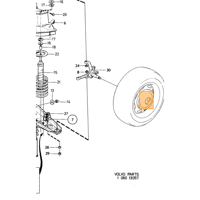 Volvo Ring Vorderachse 140+164 Kunststoff 35 5mm (Distanzring) Volvo teil nr 683266
