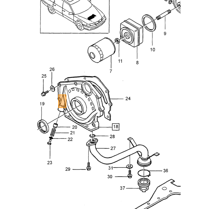 Volvo Nockenwellendichtring vorne + Nebenwelle Ölpumpe + Verteiler B19/B21/B23/B230/B234 (463358) Kurbelwellendichtring (vorne) 1994-2016 Volvo teil nr 6842273