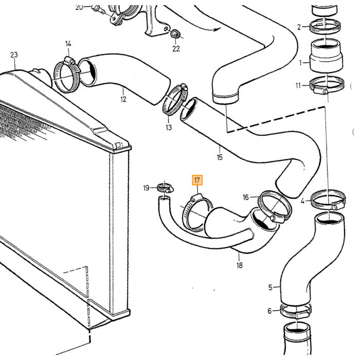 Volvo Schlauch Ausdehnungsbehälter Volvo 850 - C70 - S70 - V70 - V70XC Volvo Teil Nr 6842894