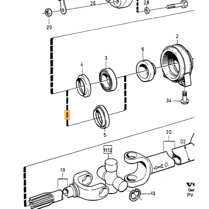 Volvo Propeller Shaft Volvo teil nr 6843138