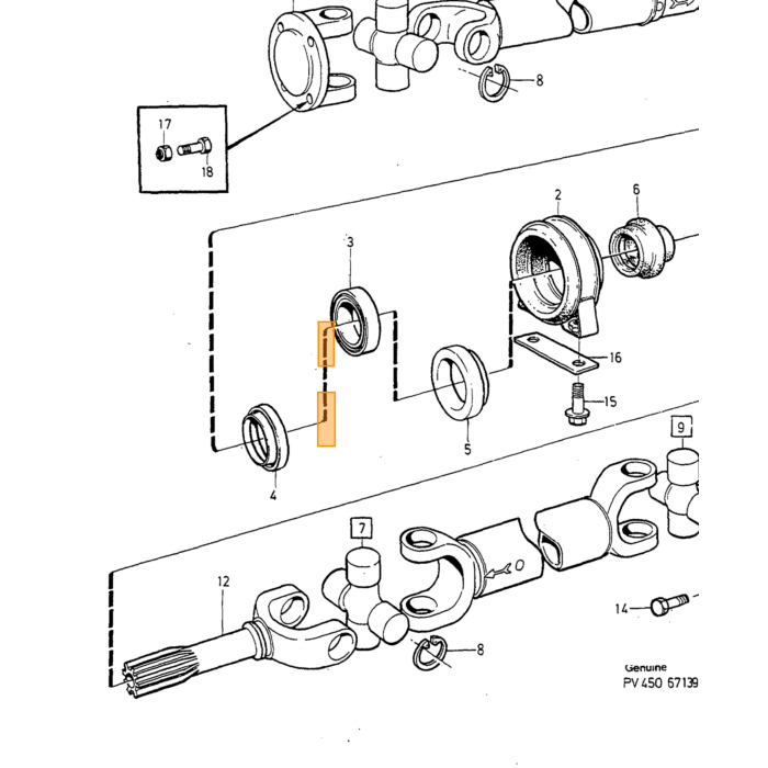 Volvo Propeller Shaft Volvo teil nr 6843138