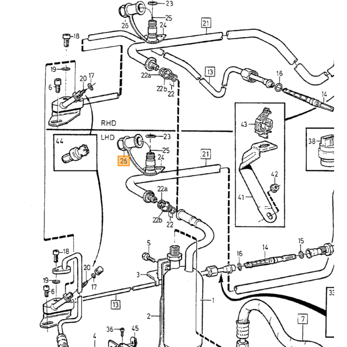 Volvo Ventil Airco Volvo 240 - 850 - 940 - C30 - S40 - C70 - S70 - V70 - XC70 - S80 - XC90 Volvo teil nr 6849305